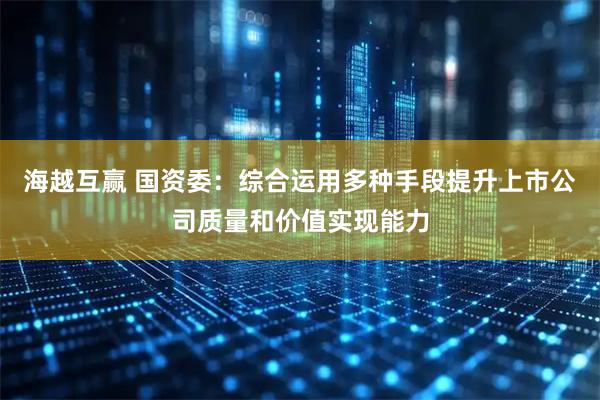 海越互赢 国资委：综合运用多种手段提升上市公司质量和价值实现能力