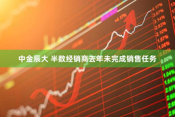 中金辰大 半数经销商去年未完成销售任务