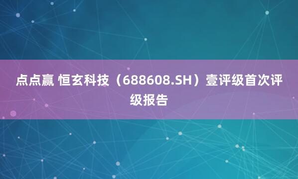 点点赢 恒玄科技（688608.SH）壹评级首次评级报告